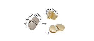 कारखाने की आपूर्ति सर्कल धातु धक्का और मोड़ लॉक लोगो रंग मोड़ लॉक कर दिया गया कस्टम बाक्स वर्ग लॉक हैंडबैग - Product Image 2