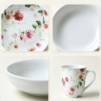 Service de table en céramique, coffret cadeau, vaisselle en porcelaine avec assiettes, bol, tasse, ensemble de vaisselle pour le petit-déjeuner, logo personnalisé, vente en gros