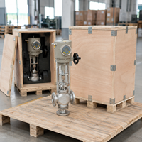 Válvula de Control Eléctrica de Tres Vías con Anulación Manual, de Acero Inoxidable, con Brida, para Gestión de Flujo Industrial, OEM DN50 PN16