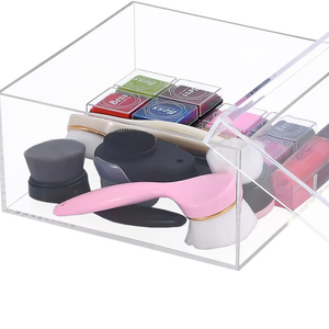 Thick clear acrylic box with lid acrylic square box for displaying