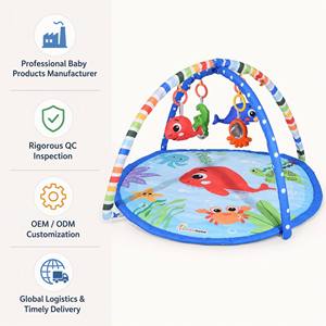 Tapis d'éveil pour bébé - Tapis <span class=keywords><strong>de</strong></span> jeu en coton et polyester doux - Jouet éducatif sportif - Product Image 3