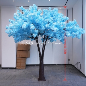 Arbre artificiel de cerisier bleu personnalisé de 2,5 mètres pour la décoration de mariage, extérieur, intérieur et maison - Product Image 2