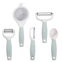 Éplucheur de fruits et légumes manuel portable en acier inoxydable et plastique durable - Réutilisable, facile à nettoyer, compatible lave-vaisselle