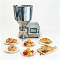 Nouvelle machine commerciale automatique haute productivité légère pour l'injection de confiture, de gelée, de crème et de garniture pour gâteaux, biscuits et beignets