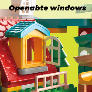 FEELO FL1141, 255 Uds., Tobogán <span class=keywords><strong>de</strong></span> techo eléctrico, bloques <span class=keywords><strong>de</strong></span> construcción, juego <span class=keywords><strong>de</strong></span> juguetes <span class=keywords><strong>de</strong></span> construcción, plástico ABS, partículas grandes, juguetes educativos para niños - Product Image 3