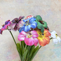 Vente en gros de fleurs artificielles de luxe en vrac, tulipes en fleurs, pour la décoration intérieure