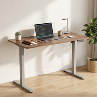 Bureau électrique ergonomique moderne pour le travail assis-debout, base de table réglable en hauteur avec pieds en métal, cadre de bureau assis-debout à moteur unique
