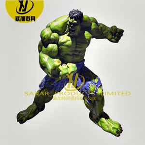 Décoration, figurine d'action de film de <span class=keywords><strong>super</strong></span>-<span class=keywords><strong>héros</strong></span> célèbre, homme musclé, statue de Hulk grandeur nature en fibre de verre, sculpture en résine, figurine d'action - Product Image 4