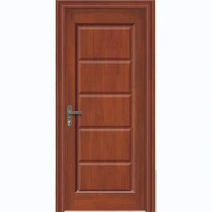 Porte d'entrée intérieure en bois à âme creuse, style chinois personnalisé pour l'ameublement d'appartement, placage mélaminé - Product Image 1