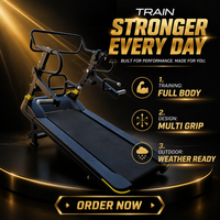 Tapis roulant manuel 2 en 1 avec accessoires de musculation, machine de course autonome sans électricité pour cardio-training en salle de sport