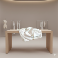 Tissu en soie de mûrier 100% pure, couleur blanche |   Soie naturelle de qualité export pour l'industrie du vêtement et de la mode