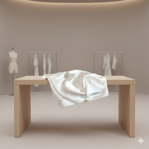 Tissu en soie de mûrier 100% pure, couleur blanche |   Soie naturelle de qualité export pour l'industrie du vêtement et de la mode - Product Image 2