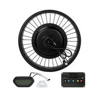 Kits de moteur de moyeu pour vélo électrique à pneus larges de 20 pouces, sans engrenages, 48-72V 4500W, incluant un contrôleur et un écran LCD