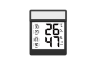 Thermomètre domestique LCD, hygromètre d'intérieur, moniteur électronique de température et d'humidité, horloge numérique de bureau, thermomètre