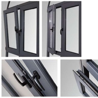Puertas y Ventanas Interiores Modernas de Alta Calidad, Giratorias, de Aluminio y Madera Sólida, con Doble Acristalamiento, Resistentes al Viento y al Sonido