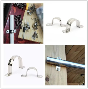 Morsetto a U zincato in ferro a due fori da 1/2" (16mm) per tubi rigidi, tipo sella per cavi e tubi EMT - Product Image 4