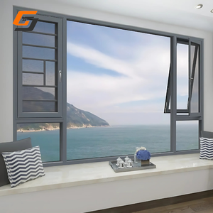 Ventana Abatible de Aleación de Aluminio Moderna de Primera Calidad GS con Doble Vidrio - Product Image 1