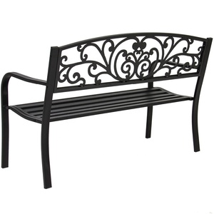 Outdoor Furniture Modern Patio <strong>Bench</strong> Carton Iron <strong>Leisure</strong> 2019 Garden <strong>Bench</strong>,50x24x34.6 Inch Black 50x24x34.6 Inch Accepted 200pcs - Product Image 3