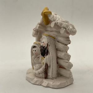 KOMI Presepe di Natale Sacra Famiglia Mangiatoia Scultura Decorativa da Giardino e Casa in Resina Oggetti Creativi - Product Image 4