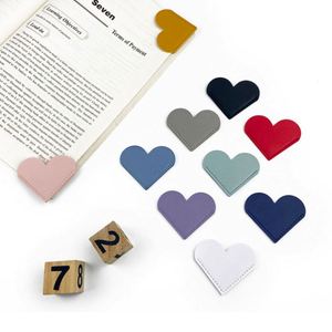 Wholesale Custom Cute Corner Page Book Accessories Leather Heart Bookmarks for Promotional <b>Gift</b> - Product Image 1