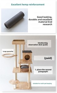 Torre de Madera Ecológica Moderna y Clásica Personalizada, Resistente a las Manchas, para Gatos y Múltiples Razas, Elegante y Sencilla - Product Image 4