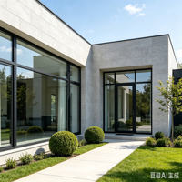 Fenêtre à battant en aluminium à double vitrage insonorisée sur mesure avec moustiquaire