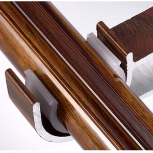 Moderna Asta per <span class=keywords><strong>Tende</strong></span> a U Singola <span class=keywords><strong>in</strong></span> Lega di Alluminio con Supporto <span class=keywords><strong>in</strong></span> <span class=keywords><strong>Legno</strong></span> per Accessori Finestre Casa o Matrimonio - Product Image 5