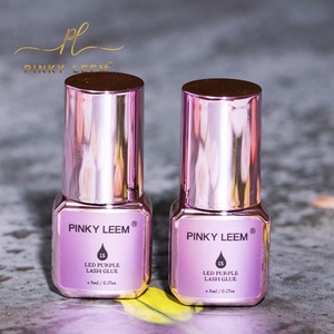 Colle pour extensions de cils Pinky leem Smart 1s Bond Top, fournisseur, sans fumée, résistante à l'huile, sans humidité, colle UV violette pour cils - Product Image 6