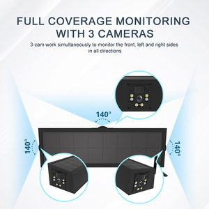 3 kênh 1080P 4 gam xây dựng trang web màn hình an ninh Hệ thống CCTV 40000mAh pin năng lượng mặt trời Powered máy ảnh Kit - Product Image 5