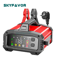 Cargador de Batería Inteligente Ajustable de 12V 24V, Cargador Rápido Automático de 12V 24V 25A para Baterías de Litio-Ferrofosfato (LiFePO4), EFB, GEL, AGM y Plomo-Ácido con Función de Reparación