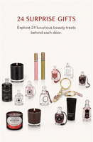 Boîte de calendrier de l'Avent de luxe personnalisée bordeaux 24 jours double porte décor 3D vide OEM beauté parfum Noël fournisseur en gros