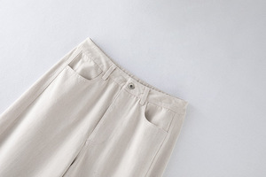 <strong>Denim</strong> Factory Women Pink Jeans Mid Waist Regular Fit Baggy Wide Leg Colored Washed OEM Wholesale - Product Image 5