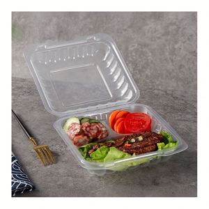 Boîte alimentaire jetable en PP à charnière, portable, en plastique, pour repas à emporter - Product Image 1