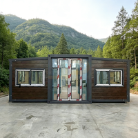 Maison mobile modulaire extensible de luxe préfabriquée à deux chambres, conteneur de 20 ou 40 pieds, prix bas, provenance Chine