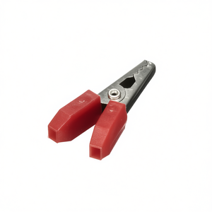 Red Alligator <b>Clip</b> For Laboratory Use With Metal Jaw And Insulated Handles - Product Image 2