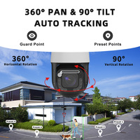 Cámara PTZ de 8MP 4K con Zoom Óptico de 30X, Domo de Alta Velocidad para Exteriores, Seguimiento Automático, IA, WDR, IP66, Limpiador, Micrófono Integrado, Seguridad CCTV