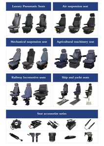 Asiento de Camión de Servicio Pesado con Suspensión Neumática, Calefacción, Ventilación, Aire Acondicionado y Riel Deslizante de Largo Recorrido Ajustable - Product Image 3