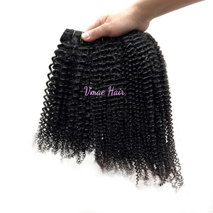 Extensiones de cabello humano mongol <span class=keywords><strong>Remy</strong></span> sin procesar VMAE, venta al por mayor, <span class=keywords><strong>afro</strong></span> rizado con estilos de ondas de agua y cuerpo profundo - Product Image 2
