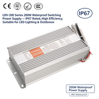 Boîtier en aluminium étanche IP67 LEYU CE ROHS pour alimentation LED 200W 12V 16.7A Transformateur AC-DC haute efficacité