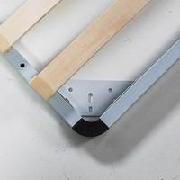 Cadre de lit en bois massif et métal amovible, design moderne, facile à installer, minimaliste, offre spéciale