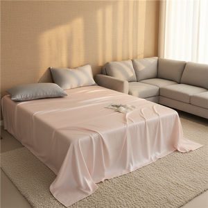 Ensemble de draps de lit rafraîchissants en Tencel Lyocell d'eucalyptus, 3 pièces, literie luxueuse, douce et respirante, avec 2 taies d'oreiller, taille Queen et King - Product Image 1