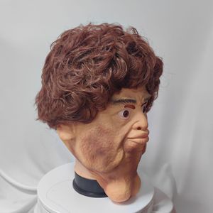 Masque en latex TIANHONG drôle pour double menton, taille unique, accessoire de fête costumée d'Halloween - Product Image 3