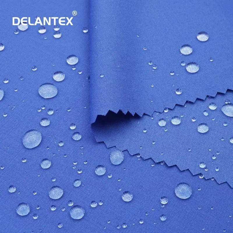 Delantex 60% полиэстер 35% искусственный шелк 5% спандекс тканая эластичная ткань для пеших прогулок брюки, спортивная одежда, медицинские скрабы 180 г/м2