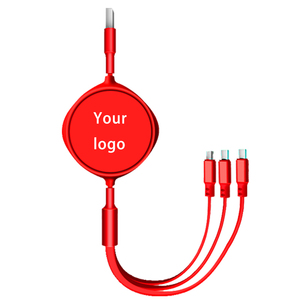 Biểu Tượng Tùy Chỉnh 3-Trong-1 Có Thể Thu Vào Cáp <span class=keywords><strong>USB</strong></span> Phổ Biến Mở Rộng Ba Cắm Cho Dữ Liệu Di Động Xe Điện Máy In Sử Dụng Khuyến Mại Sử Dụng - Product Image 1