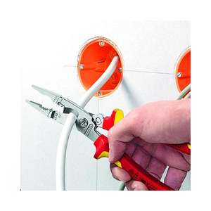 KNIPEX - 13 92 200 SB Pince pour Installation Electrique noire atramentisée, tête polie, poignées avec poignées multi-composants - Product Image 3