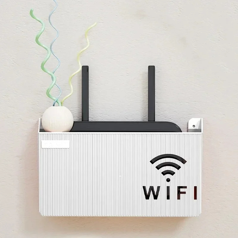 Настенный беспроводной Wi-Fi Маршрутизатор Полка ABS пластиковый ящик для хранения маршрутизатор стойка кабель Кронштейн органайзер для гостиной