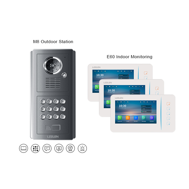 LEELEN Videoportero IoT Door Phone Access Control System IP54 IK07 Linux System RS485 SPoE Villa 2-wire Video Intercom