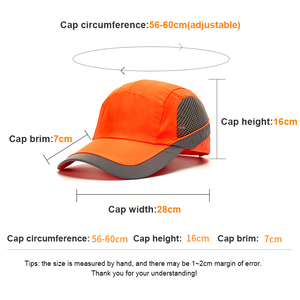 Casquettes de protection de casque de sports de plein air en polyester 100% personnalisé avec bord incurvé Caractéristiques de sécurité de qualité en maille respirante - Product Image 2