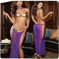 Ensemble de lingerie sexy pour femme, robe de danse orientale, costume de scène, robe arabe Leia, ensemble de jeu de rôle pour soirée