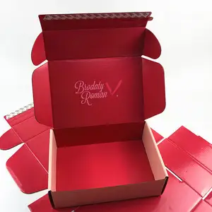 Benutzer definiertes Logo Günstige Kleidungs stück Rosa Wellpappe Box Haar Bündel Mailer Box Verpackung mit Satin für Bikini Cups Drug Bottle Jar Food